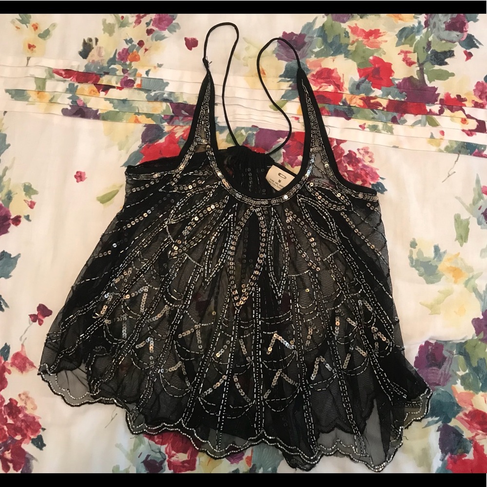Pins and Needles Urban Outfitters beaded tank Sz M